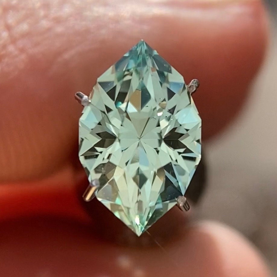 MADE TO ORDER minty green Czochralski sapphire