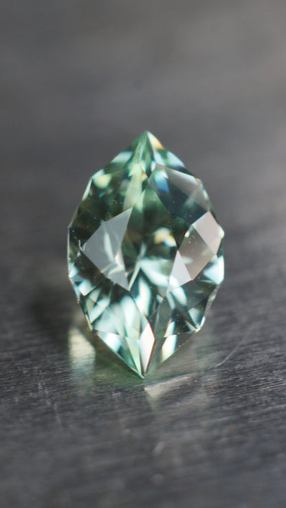 MADE TO ORDER minty green Czochralski sapphire