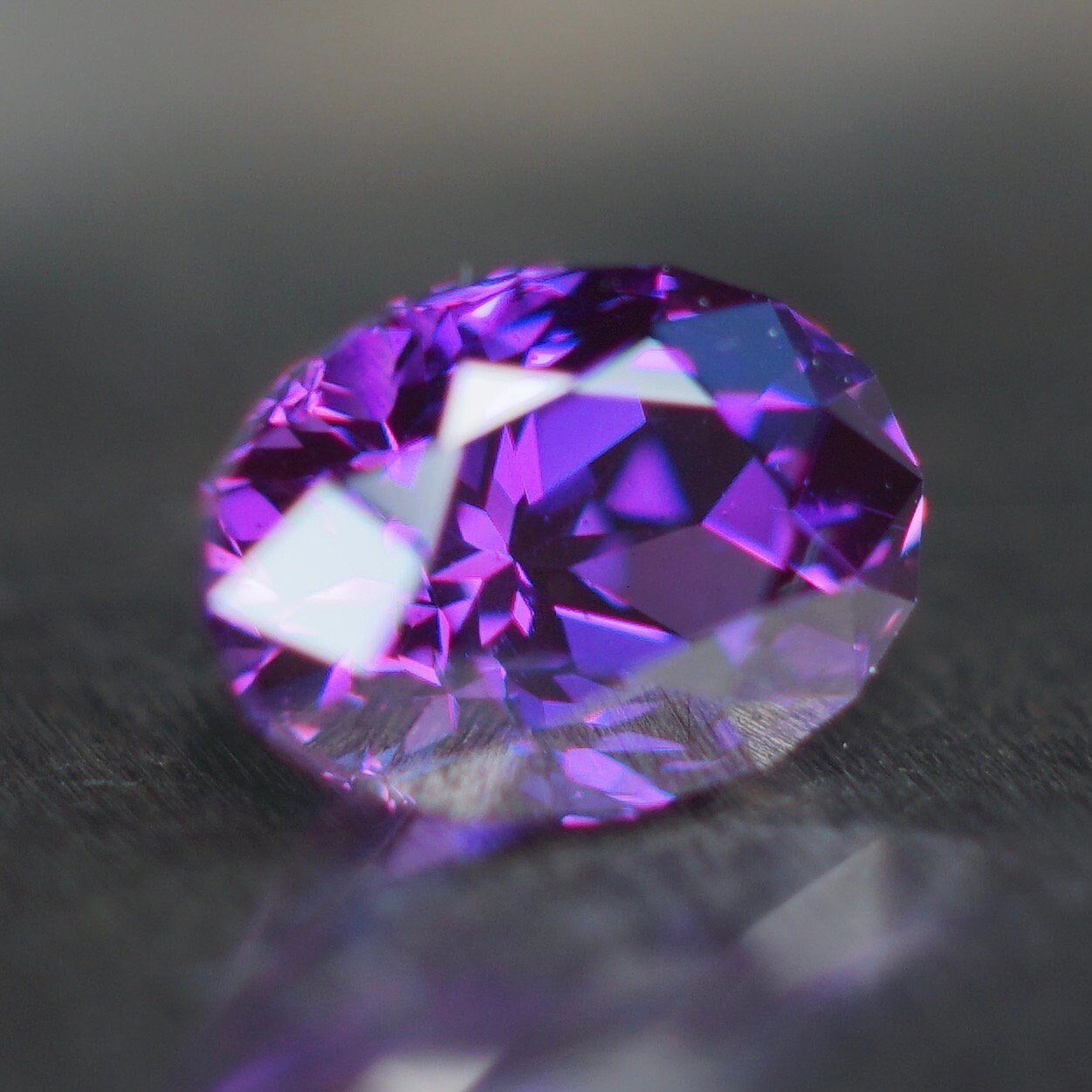 3.03 ct royal purple plum flame fusion sapphire