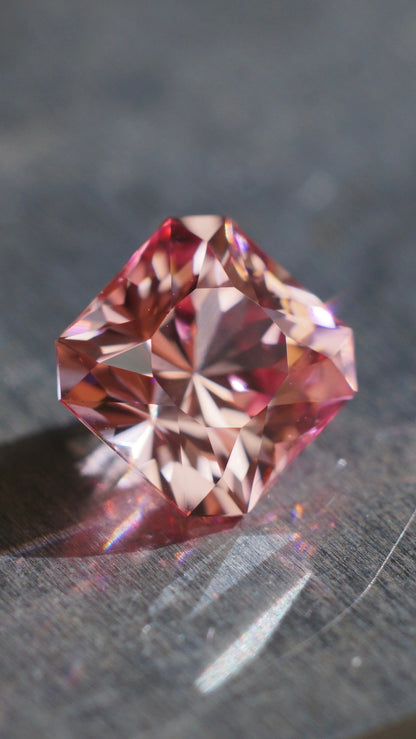 2.77ct peachy titanium Czochralski sapphire