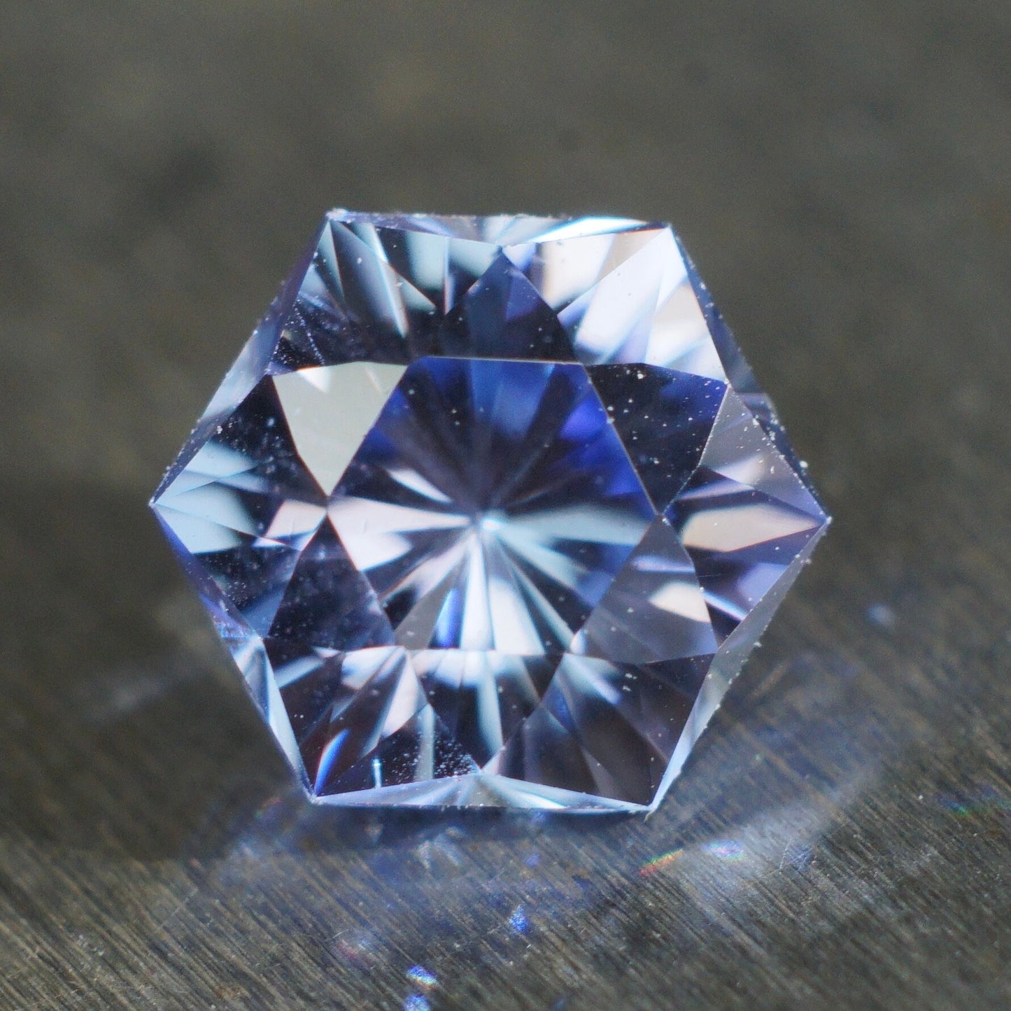 MADE TO ORDER. Hexagon cornflower blue sapphire